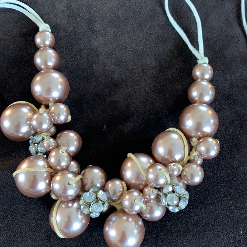 Statement Pearl and Crystal necklace